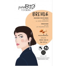 Brenda Maschera viso in crema per Pelle Secca con  Acido Ialuronico  Mandorla
